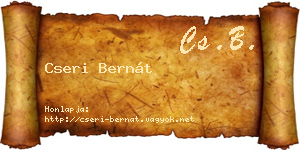 Cseri Bernát névjegykártya